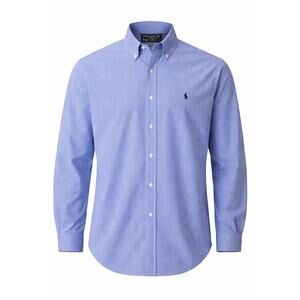 Polo Ralph Lauren Andrew Fit Shirt Mens 18 35 Blue Gingham Button Down